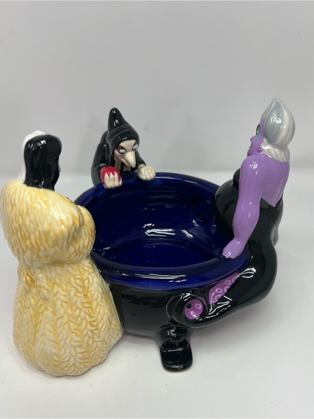 Disney Villains Candy Bowl Ursula, Cruella, Evil Queen Witch Black Blue Spooky - Picture 2 of 7